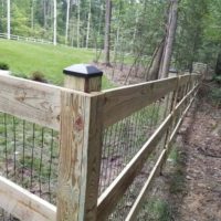 3- Board Paddock Fence with Wire Mesh in Leesburg