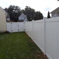White Vinyl Privacy Fence in Manassas, Va