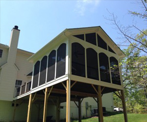 Screen porch deck combo