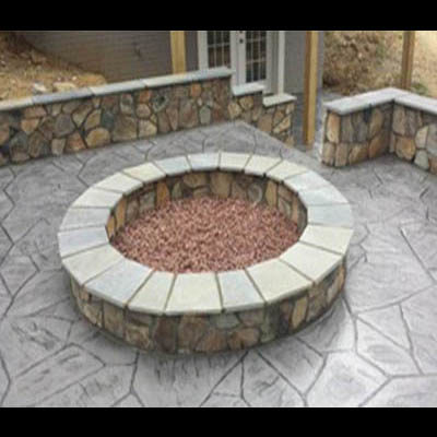 Stamp Concrete with firepit