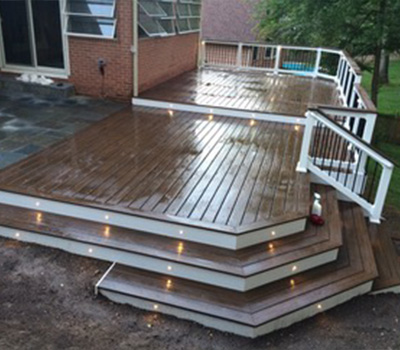 Trex Deck  with Custom Steps