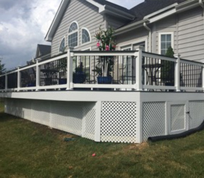 Trex deck With lattice bottom