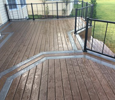 Trex deck with Grey and Brown