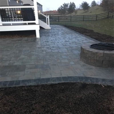 Trex deck with patio