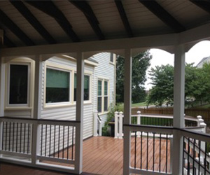porch with tex brown decking