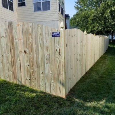 Privacy Fence1x6 Arch top solid board