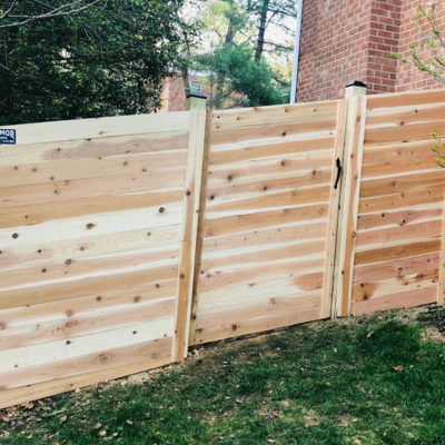 6 ' Tall Cedar Horizontal Privacy Fence