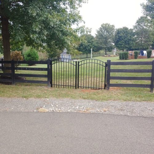 Alum gate on Paddock fence