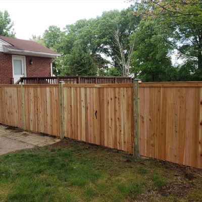 Cedar Privacy with cap board 