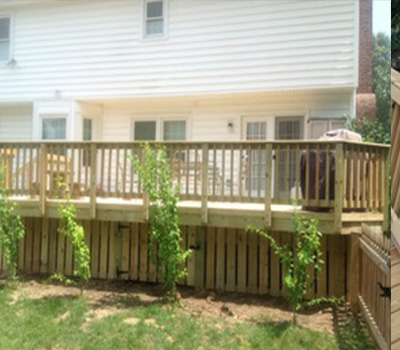 Treated Deck with bottom enclosed