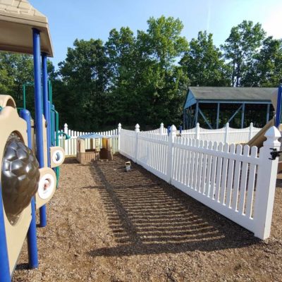 Vinyl playground fence